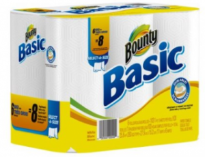 Bounty Basic Giant Roll Paper Towels Just 70¢ per Roll!