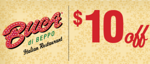 Buca di Beppo Coupon | Get $10 off Your Order!