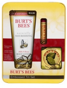 Burt’s Bees Embossed Tin Gift Set $7.99 Shipped