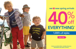 Carters: Extra 15%-20% Off 40% off Spring Items and FREE Shipping! (Today ONLY!)