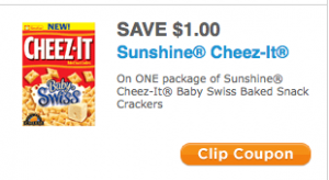 HOT Cheez-It Baby Swiss Coupon $1/1