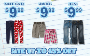Crazy 8 Back to School Sale: Jeans for $9.99 + More