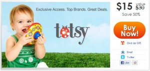 FamilyFinds: Pay $15 for $30 to spend at Totsy
