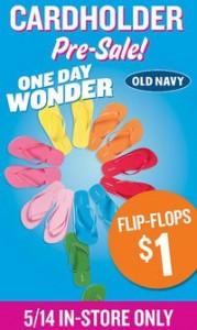 Old Navy: $1 Flip flops for Card Holders