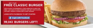 Free Ruby Tuesday Burger Offer