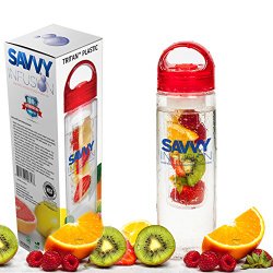 Premium Fruit Infuser Water Bottle by Savvy Infusion $14.95!