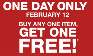 GAP: Buy One Get One Free Coupon Good 2/12 ONLY