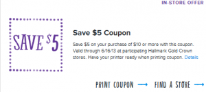 Hallmark Printable Coupons $5 Off $10 Purchase