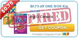 General Mills Cereal and Cereal Bars Printable Coupons