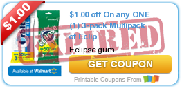 Target: Eclipse or Orbit Gum only 33 Cents Each!