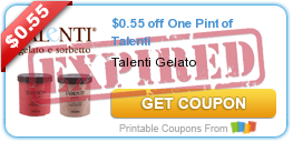Talenti Gelato Printable Coupons ( Voted One of Five Best Supermarket Ice Creams)