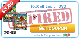 *UPDATED* $5 Off Printable Epic Movie Coupon (Possibly $3.99 at Target!)