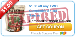 New Printable Coupon: Campbell’s Skillet Sauces Just $.61!