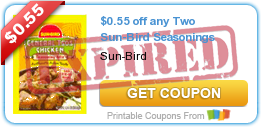 $.55/2 Sun-Bird Seasonings ($.51 at Walmart!)