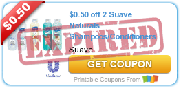 Printable Coupons: Suave Hair, Speed Stick, Degree, Axe, and More