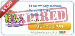 NEW $1/1 Kandoo Personal Care Product (Excludes Wipes)