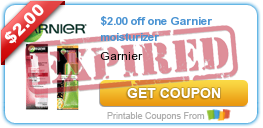 $2/1 Garnier Moisturizer and $2/2 Right Guard Products