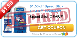 Printable Coupons: Speed Stick GEAR and Land o’ Lakes Saute Express