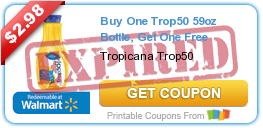 Printable Coupons: BOGO Tropicana and $5 Off Angry Birds!