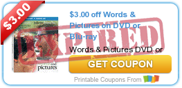 Get $3.00 off Words & Pictures on DVD or Blu-ray