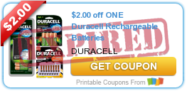 New Coupon for Duracell Rechargeable Batteries!