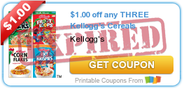 New $1/3 Kellogg’s Coupon