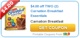 New $4 Carnation Breakfast Essentials Coupon!