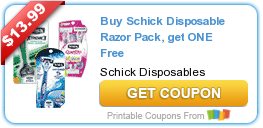 *HOT* BOGO Free Schick Disposable Razor Pack!