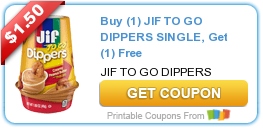 BOGO Free JIF To-Go Dippers Coupon!
