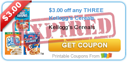 *HOT* $3 Off 3 Kellogg’s Cereals! ($.99 at Walgreens!)