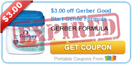 *NEW* $3 Off Gerber Good Start Gentle Formula!