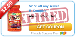 NEW Printable Coupons for Alive! Vitamins