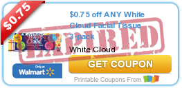 White Cloud Facial Tissues – $.81 Per Box!
