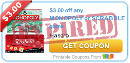 Save $3 On Any Monopoly or Scrabble Game!