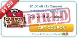 NEW Coupon for Canyon Bakehouse Gluten-Fre Baked Item