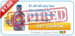 *HOT* $1/2 SunnyD Chillers | As Low As $.50!