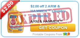 Save $2 on Arm & Hammer Detergent!