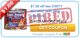 NEW Coupons for Dinty Moore, Gillette Deodorant, and Nudges Dog Treats!