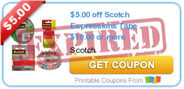 $5/$10 Scotch Expressions Tape Purchase!