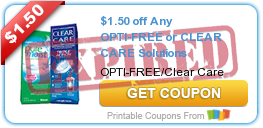 Save $1.50 on Opti-Free or Clear Care Eye Products!