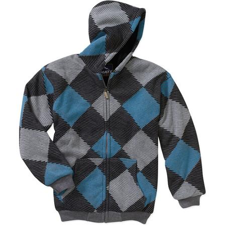 Boys’ Sherpa Lined Fleece Zip-front Hoodie Only $7!