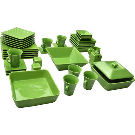Service for Six Square Banquet and Dinnerware Set only $49! (6 Colors Available)