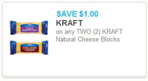 *HOT* $1/2 Kraft Cheese Blocks Coupon!