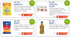New Kraft Coupons Good at Target + Deals