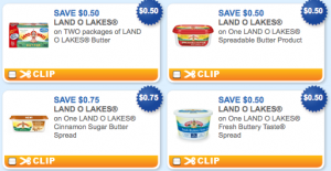 Land O Lakes Coupons for Butter, Margarine and More