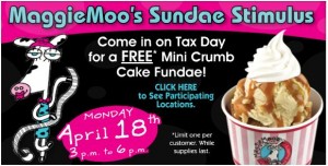 Maggie Moo’s: Free Mini Ice Cream Sunday today