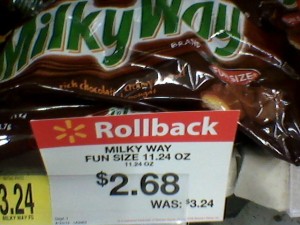 Bags of Fun Size Candy Bars for $2.01 Each at Walmart