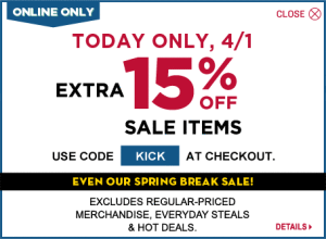 Extra 15% Off Sale Items at Old Navy Today ONLY!