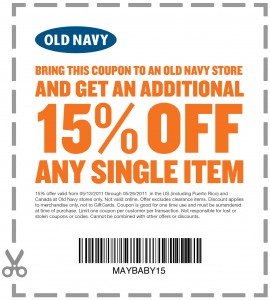 Old Navy 15% Off Coupon Through 5/26