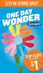 Flip Flops For $1 at Old Navy 5/21